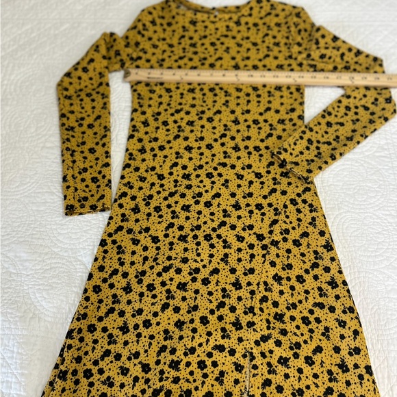 Divided Yellow/ Black Floral Long Sleeve Maxi Dress. Size Small. - Picture 7 of 10
